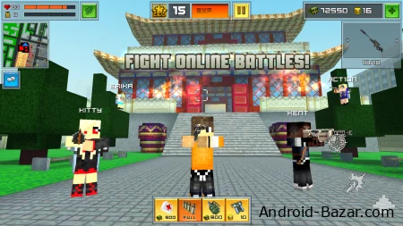 Скачать взломанный Block City Wars на Андроид